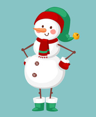 Cartoon snowman character