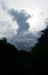 Schwarze Gewitterwolken