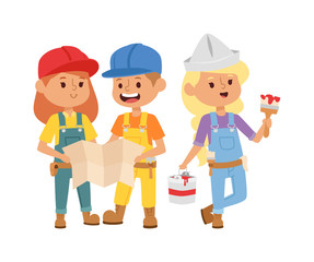 Builders kid vector