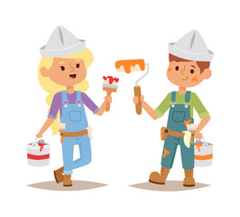 Builders kid vector