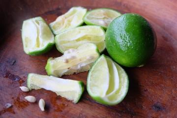 Thai green lemon sour taste 
