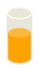 Glass of orange juice fresh drink beverage healthy drink isolated vector illustration. Glass of juice pineapple and multi fruit and citrus sweet juice glass. Citrus juice sweet liquid.
