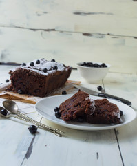 chocolate bread with blackcurrant