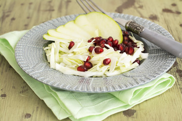 Healthy autumn or winter salad. Selective focus