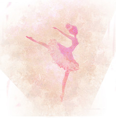 Fototapeta premium Beautiful vintage ballerina
