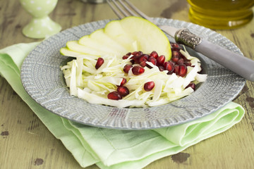 Healthy autumn or winter salad. Selective focus