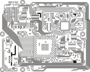 Electronic modern circuit board vector background