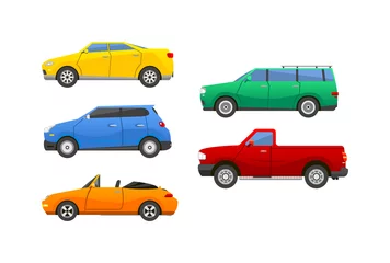 Stickers pour porte Course de voitures Car vechicle transport isolated on white.