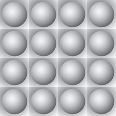 Volumetric pattern - gray spheres and squares