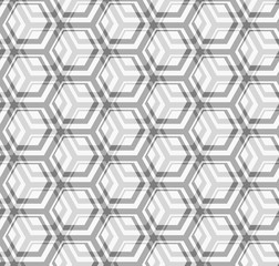 Seamless vector texture - gray hexagons