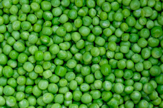 Fresh green peas background