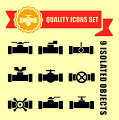 pipes set with red tape