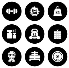 weight icons set