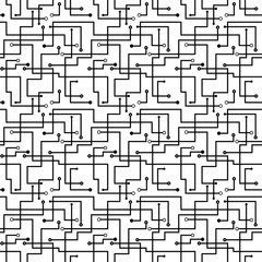 Vector seamless abstract pattern - circuit board scheme