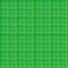 Vector abstract green seamless pattern - square tiles