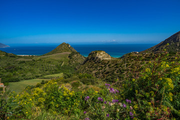 Sicilian sea coast with islands near cape Tindari