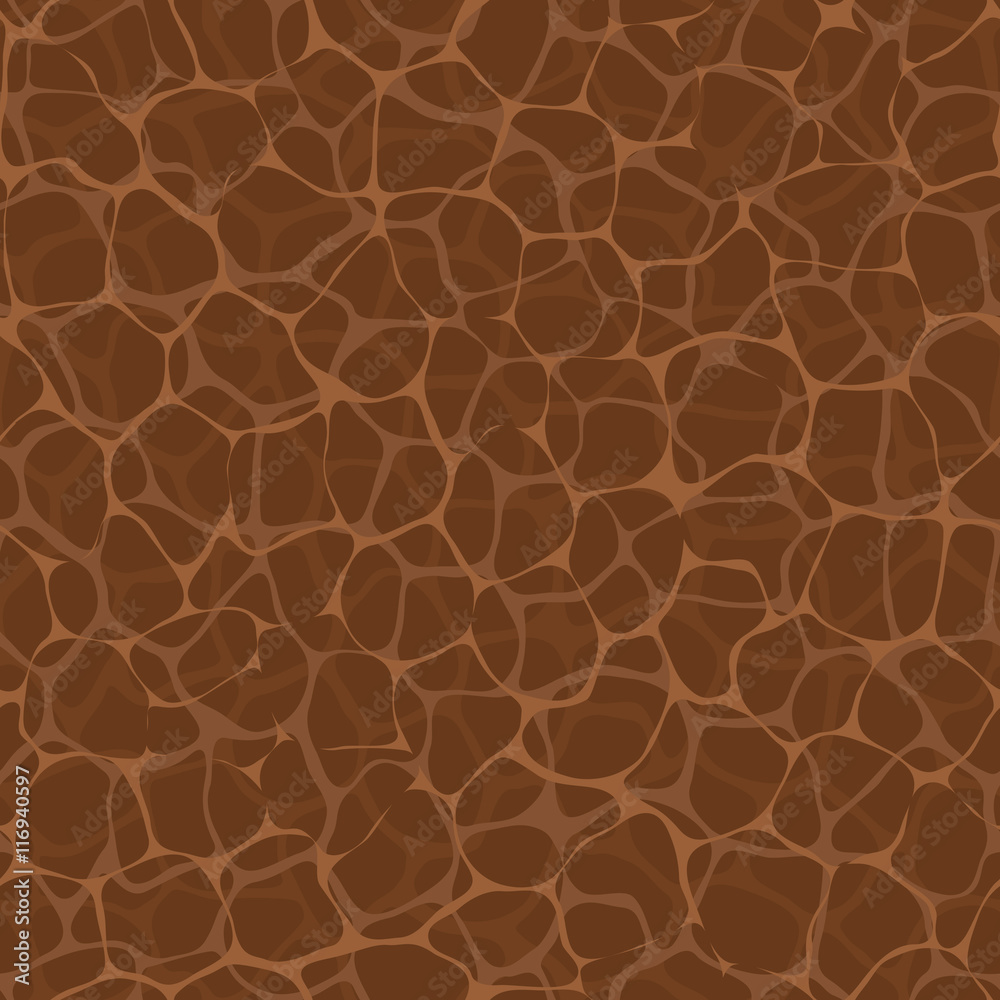 Wall mural vector seamless pattern - bio net. brown nature square texture