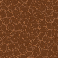 Vector seamless pattern - bio net. Brown nature square texture