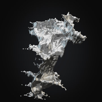 Splash Silver 3d Background