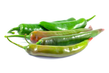 green pepper is isolated on a white background