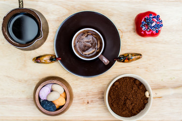 Turkish coffee concept.