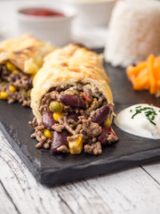 Lecker überbackene Burritos / Delicious baked burritos