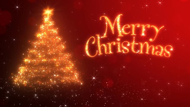 Loopable Animated Christmas Tree Background. The last 600 frames make a seamless loop.