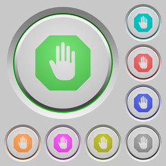 Stop sign push buttons