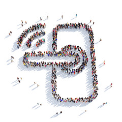 handle people 3D rendering