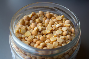 dry peas in a bank