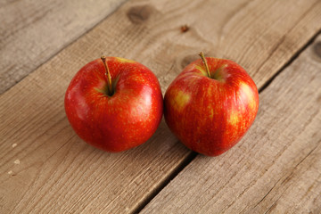 Fresh vegetables on a clean wooden table