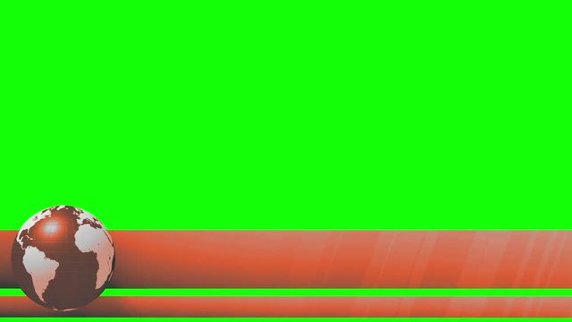 World news lower third rotating spinning newsroom title 3rd chyron l3rd loop 4k
