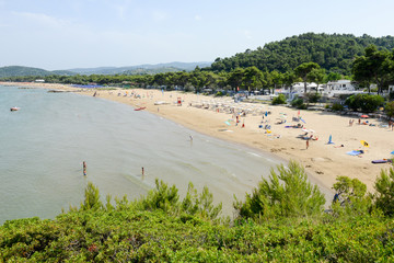 Beach on the coast of Torre Canne on Puglia, Italy