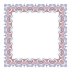 illustration of a square frame from abstract element