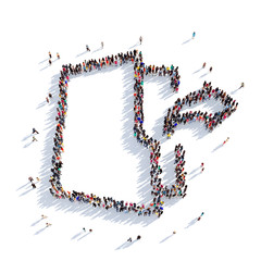 folder people 3D rendering