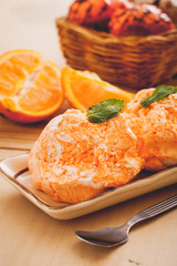 Orange ice cream sorbet