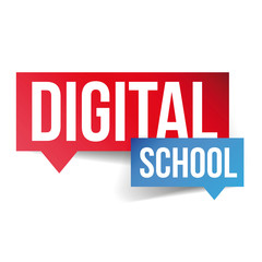 Digital School label vector