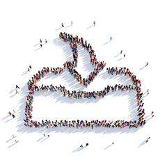 download people 3D rendering