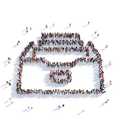 folder people 3D rendering