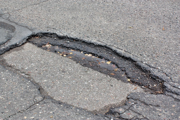 Bad road asphalt