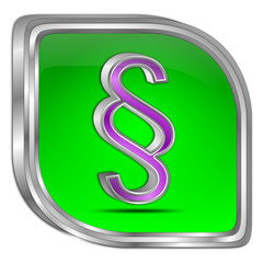 Law paragraph button - 3D illustration