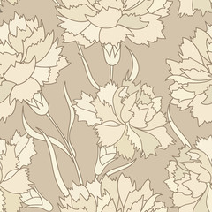 Floral retro seamless pattern. Flower background. Floral seamless texture