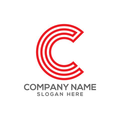 Letter C logo vector - typography