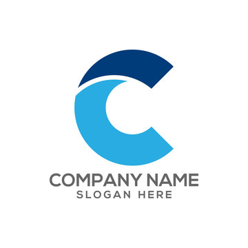 Letter C logo vector - typography
