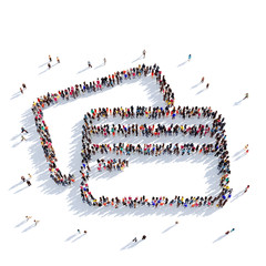 credit card people 3D rendering