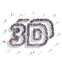 3D cinema people rendering