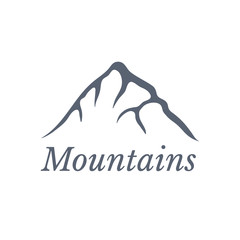 Mountains logo, vector illustration