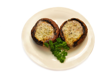 Cheesy Stuffed Portabella Mushroom Appetizers 