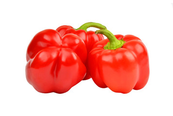 Red pepper on white