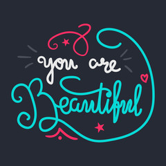 Motivation and Beauty Lettering Concept